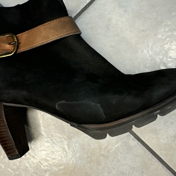 Women’s Paul Green heeled booties black suede size 5.5 - Picture 10 of 10